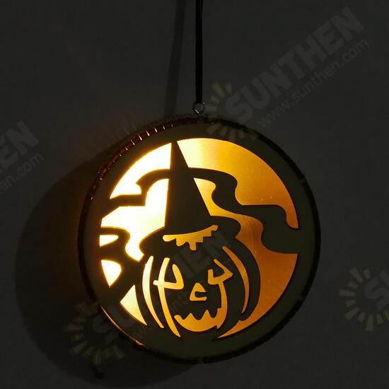 JM01493 Pumpkin Wooden LED Light Halloween Decorations Wall Lamp For Festive Party