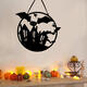 JM01510 Non-woven The Witch Is In Halloween Hanging Sign Door Hanging Halloween Decorations Festival Party