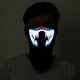 LED Rave Party Face Mask Equalizer Flashing by Music Luminous Cosplay Dance