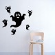 FX3012 Halloween Sticker Creative Cartoon Sticker Removable Wall Sticker - Ghost