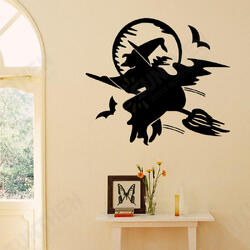 FX3017 Halloween Sticker Cartoon Sticker Witch Pattern Removable Wall Stickers FX3017 Halloween Sticker Cartoon Sticker Witch Pattern Removable Wall Stickers