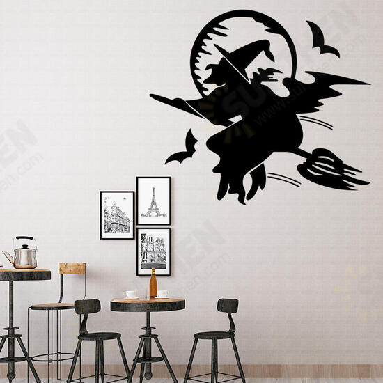 FX3017 Halloween Sticker Cartoon Sticker Witch Pattern Removable Wall Stickers