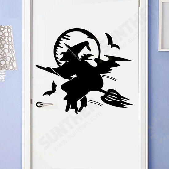 FX3017 Halloween Sticker Cartoon Sticker Witch Pattern Removable Wall Stickers