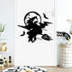 FX3017 Halloween Sticker Cartoon Sticker Witch Pattern Removable Wall Stickers