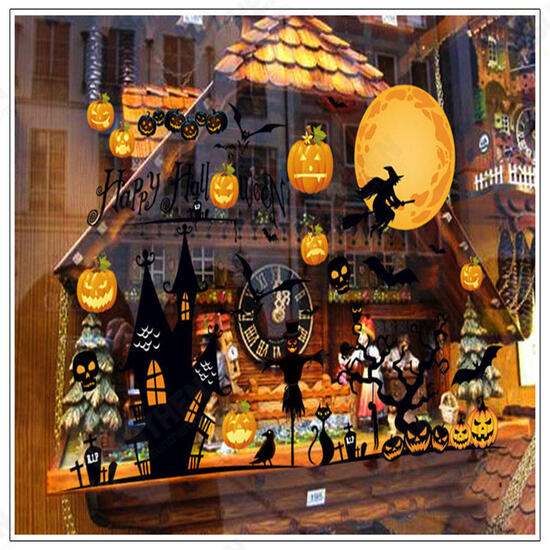 MJ8006 Halloween Sticker Cartoon Sticker Removable Wall Sticker For Halloween Decoration Room Decoration