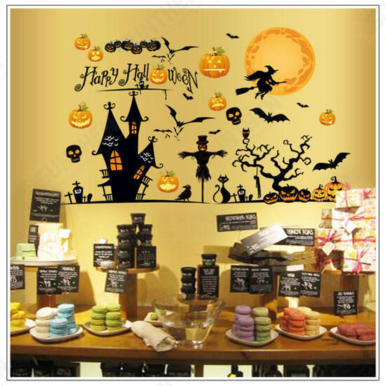 MJ8006 Halloween Sticker Cartoon Sticker Removable Wall Sticker For Halloween Decoration Room Decoration