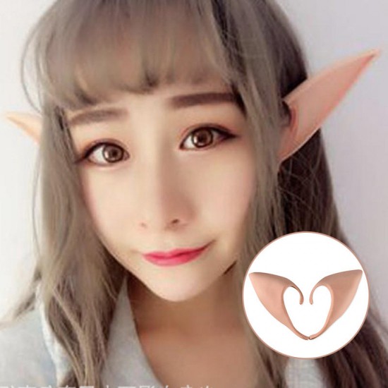Mysterious Angel Elf Ears fairy Cosplay Accessories LARP Halloween Party Latex Soft Pointed Prosthet