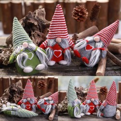 Non-Woven Hat With Heart Handmade Gnome Santa Christmas Figurines Ornament Holiday Table Decorations Festive Present Non-Woven Hat With Heart Handmade Gnome Santa Christmas Figurines Ornament Holiday Table Decorations Festive Present