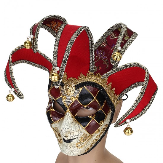 Red Black Blue Clown Mask Halloween European American Atmosphere Dress Mask