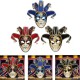 Red Black Blue Clown Mask Halloween European American Atmosphere Dress Mask Red Black Blue Clown Mask Halloween European American Atmosphere Dress Mask