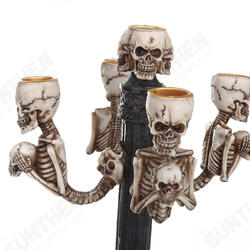 Resin Craft Statues Skull Candlestick Creative Figurines Sculpture Decorations Resin Craft Statues Skull Candlestick Creative Figurines Sculpture Decorations