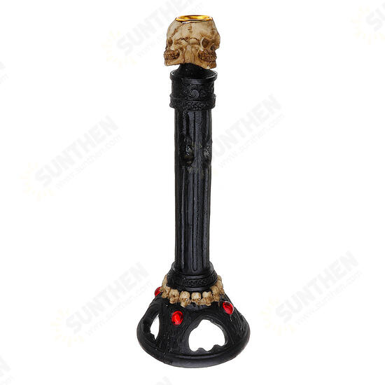 Resin Craft Statues Skull Candlestick Creative Figurines Sculpture Decorations