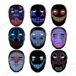 Smart Bluetooth LED DIY Mask Intelligent Face-Changing APP Control Full-Color LED Glowing DIY Shining Mask For Halloween Christmas Smart Bluetooth LED DIY Mask Intelligent Face-Changing APP Control Full-Color LED Glowing DIY Shining Mask For Halloween Christmas