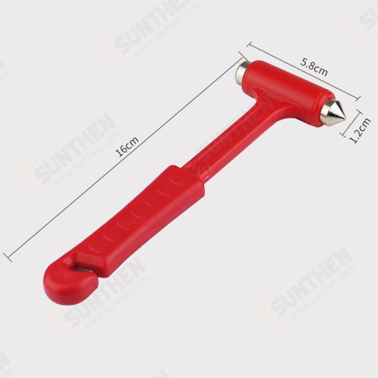 Long Handle Solid 2-in-1 Safety Hammer Mini Multi-function Fire Rescue Emergency Window Breaker Escape Hammer