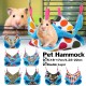 Pet Hamster Birds Hammock Double Layer Squirrel Hanging Bed House Cute Mezzanine Hanging Bed