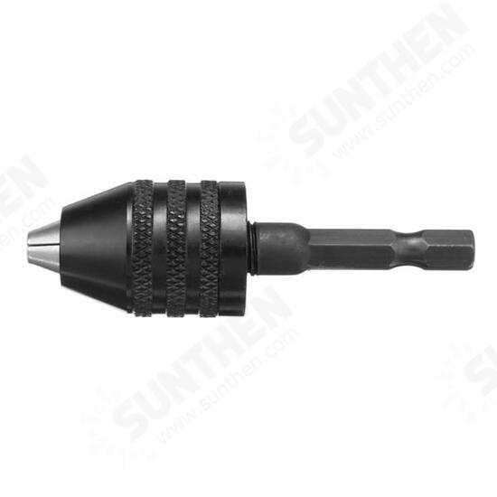 0.3-3.6/0.3-6.5/0.6-8mm Keyless Drill Chuck 1/4 Inch Hex Shank Quick Change Adapter Converter