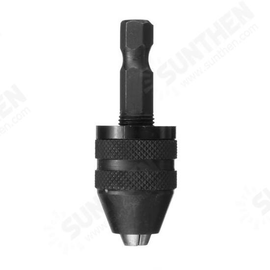 0.3-3.6/0.3-6.5/0.6-8mm Keyless Drill Chuck 1/4 Inch Hex Shank Quick Change Adapter Converter