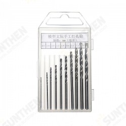 0.6-3.0mm Mini Hand Drill With 10pcs 0.8-3mm Twist Drill Bits Set Wood Bodhi Plastic Drilling Tool 0.6-3.0mm Mini Hand Drill With 10pcs 0.8-3mm Twist Drill Bits Set Wood Bodhi Plastic Drilling Tool