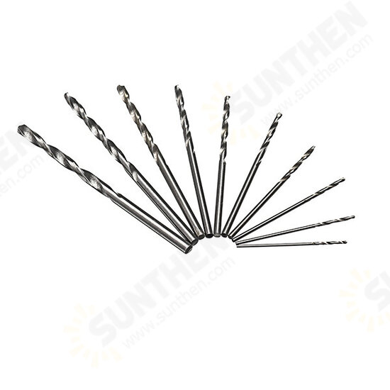 0.6-3.0mm Mini Hand Drill With 10pcs 0.8-3mm Twist Drill Bits Set Wood Bodhi Plastic Drilling Tool