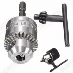 0.6-6mm Drill Chuck Driver Converter 3/8 Inch 24UNF With 1/4 Inch Hex Shank Adaptor 0.6-6mm Drill Chuck Driver Converter 3/8 Inch 24UNF With 1/4 Inch Hex Shank Adaptor