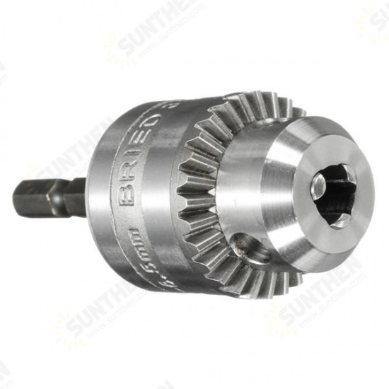 0.6-6mm Drill Chuck Driver Converter 3/8 Inch 24UNF With 1/4 Inch Hex Shank Adaptor