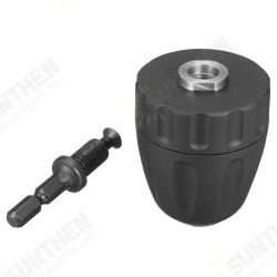 0.8-10mm Keyless Drill Chuck Converter 3/8 Inch 24UNF with 1/4 Inch Hex Shank SDS Adapter 0.8-10mm Keyless Drill Chuck Converter 3/8 Inch 24UNF with 1/4 Inch Hex Shank SDS Adapter