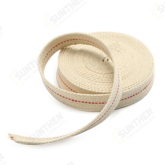 1 Inch Flat 15 Foot Cotton Wick For Oil Lamps and Lanterns 4.5M Length