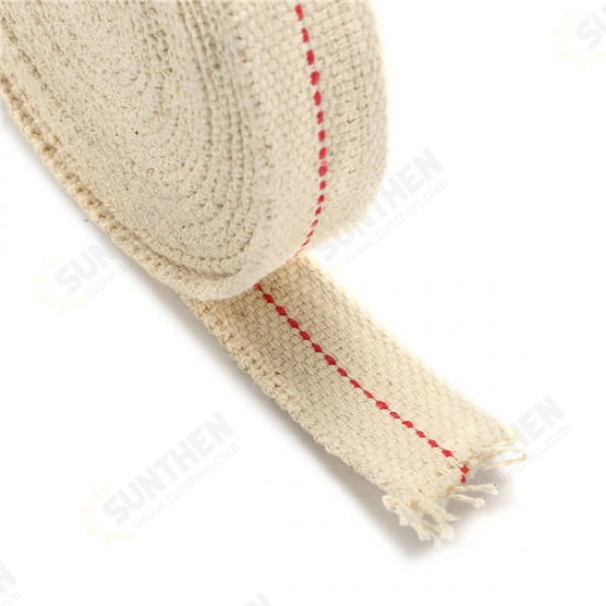 1 Inch Flat 15 Foot Cotton Wick For Oil Lamps and Lanterns 4.5M Length