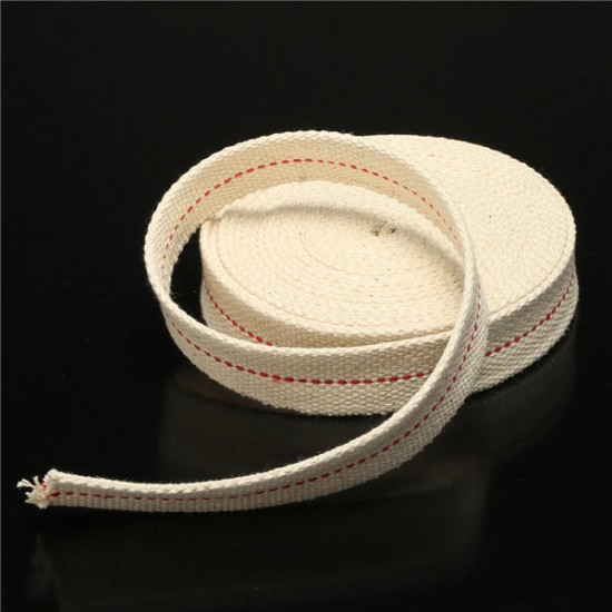 1 Inch Flat 15 Foot Cotton Wick For Oil Lamps and Lanterns 4.5M Length
