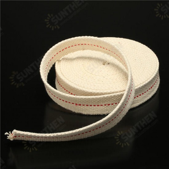 1 Inch Flat 15 Foot Cotton Wick For Oil Lamps and Lanterns 4.5M Length