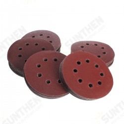 100Pcs 125mm 8 Holes Abrasive Sand Discs 60/80/100/120/240 Grit Sanding Papers 100Pcs 125mm 8 Holes Abrasive Sand Discs 60/80/100/120/240 Grit Sanding Papers