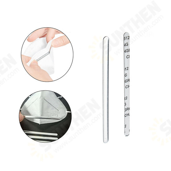 100Pcs Nose Bridge Strip Clip Face Mask DIY Material Self-adhesive Flat Aluminum Tools 100Pcs Nose Bridge Strip Clip Face Mask DIY Material Self-adhesive Flat Aluminum Tools