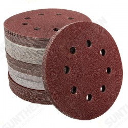 100pcs 125mm 8 Holes Abrasive Sand Discs 60-240 Grit Sanding Papers 100pcs 125mm 8 Holes Abrasive Sand Discs 60-240 Grit Sanding Papers