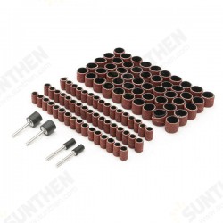 100pcs 1/4 1/2 Inch Sanding Sandpaper Sleeves with 4 Mandrels for Dremel Rotary Tool 100pcs 1/4 1/2 Inch Sanding Sandpaper Sleeves with 4 Mandrels for Dremel Rotary Tool