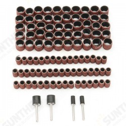 100pcs 1/4 1/2 Inch Sanding Sandpaper Sleeves with 4 Mandrels for Dremel Rotary Tool