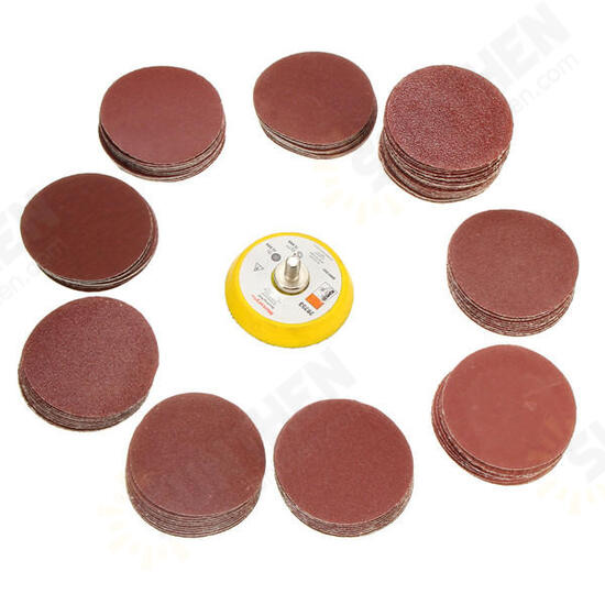 100pcs 2 Inch Sander Paper Sanding pad Polishing pad with M6 Backer Plate