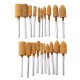 100pcs 5 Different Assorted Mounted Point Stone Rubber Grinding Head Polishing Wheel Wool Felt Dremel Drill Rotary Tool