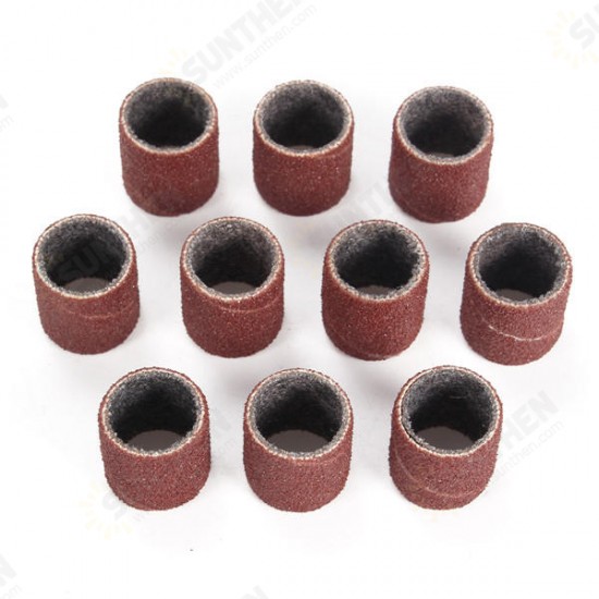 100pcs Sanding Bands Sleeves with 2pcs Mandrels for Electric Grinding Polishing