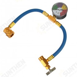 100psi Air Conditioning Recharge Hose with Pressure Gauge AC R134A 1/2 Inch Refrigerant Recharge Measur Hose Gauge 100psi Air Conditioning Recharge Hose with Pressure Gauge AC R134A 1/2 Inch Refrigerant Recharge Measur Hose Gauge