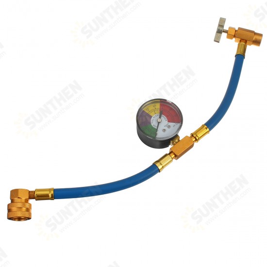 100psi Air Conditioning Recharge Hose with Pressure Gauge AC R134A 1/2 Inch Refrigerant Recharge Measur Hose Gauge 100psi Air Conditioning Recharge Hose with Pressure Gauge AC R134A 1/2 Inch Refrigerant Recharge Measur Hose Gauge