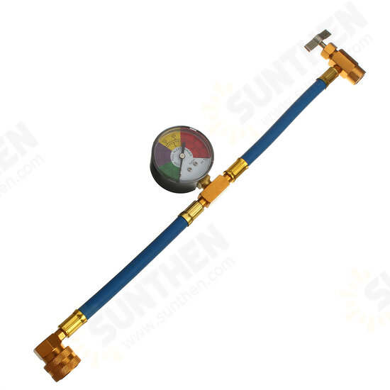 100psi Air Conditioning Recharge Hose with Pressure Gauge AC R134A 1/2 Inch Refrigerant Recharge Measur Hose Gauge 100psi Air Conditioning Recharge Hose with Pressure Gauge AC R134A 1/2 Inch Refrigerant Recharge Measur Hose Gauge