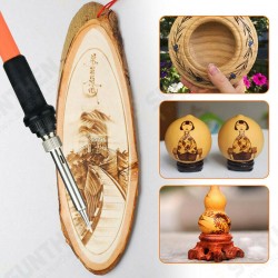 101Pcs 60W Wood Burning Woodworking Pen Set Electric Soldering Iron Burner Tools Kit 101Pcs 60W Wood Burning Woodworking Pen Set Electric Soldering Iron Burner Tools Kit