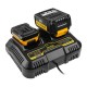 10.8V-20V DCB102 Dual Rechargeable Power Tool Battery Charger For Dewalt