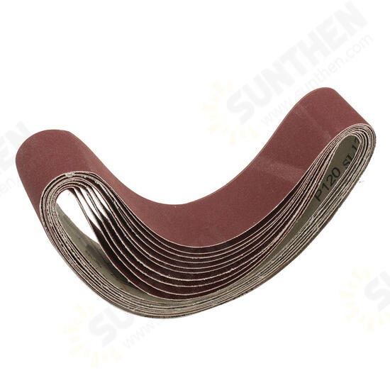 10Pcs 50x686mm Sanding Belts 60 120 150 240 Grit Aluminium Oxide Sanding Belts Abrasive Tool