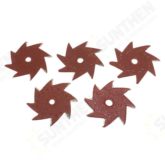 10Pcs 80/120/180/240/320 Grit Octagonal Abrasive Sandpaper Double Layer Sanding Buffing Tool