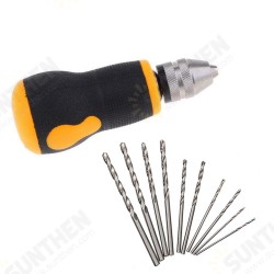 10Pcs Drill Bits Set Micro Hand Drill Mini Portable Small 0.8-3.0mm Carbon Steel Drilling Kit Woodworking Watch Making 10Pcs Drill Bits Set Micro Hand Drill Mini Portable Small 0.8-3.0mm Carbon Steel Drilling Kit Woodworking Watch Making