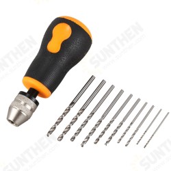 10Pcs Drill Bits Set Micro Hand Drill Mini Portable Small 0.8-3.0mm Carbon Steel Drilling Kit Woodworking Watch Making 10Pcs Drill Bits Set Micro Hand Drill Mini Portable Small 0.8-3.0mm Carbon Steel Drilling Kit Woodworking Watch Making