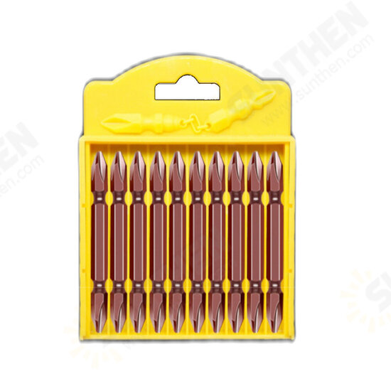 10Pcs S2 Alloy Steel Cross Screwdriver Bit High Hardness Electric Strong Screwdriver Bit Set