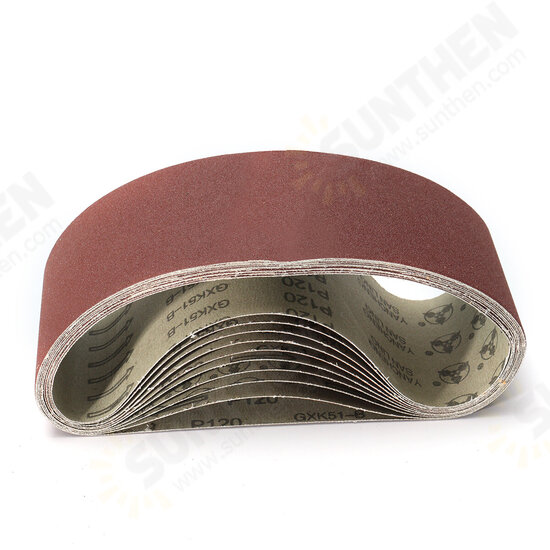 10pcs 100 x 610mm Sanding Belts 40-120 Grit Aluminium Oxide for Sander