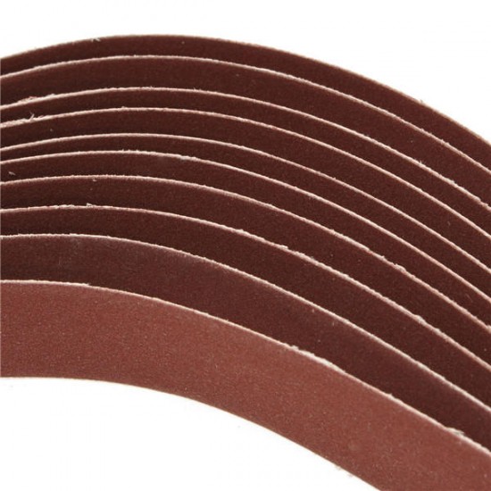 10pcs 106cm x 25mm Alumina Sanding Belts 400 Grit Self Sharpening Oxide Abrasive Strips